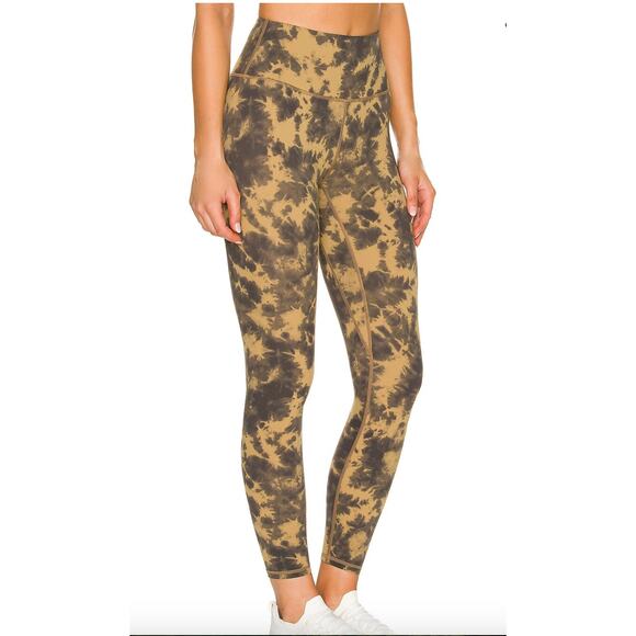VARLEY Let's Go High-Rise Legging Flaxen Tie Dye Cropped Women's Size LARGE - Picture 10 of 10